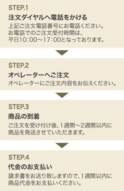 お電話でのご注文